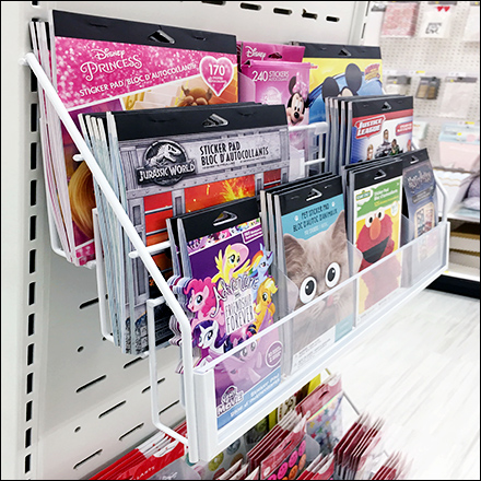 Greeting-Card Slotwall Waterfall Rack