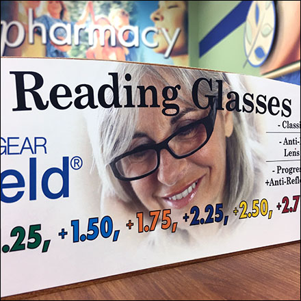 Sunglass-Reader Dual Display Spinner