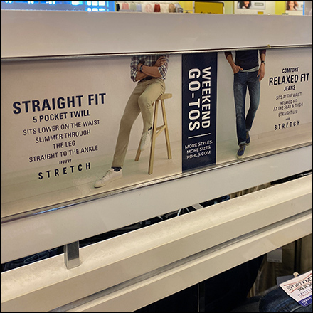 Izod Slacks Eye-level Style Menu