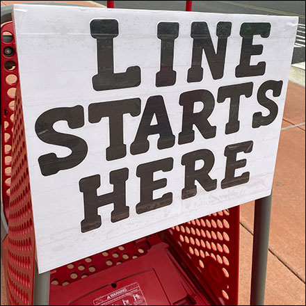 Line Starts Here No-Cheating Sign