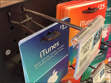 iTunes Gift-Card Flip-Front Loop-Hook