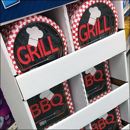 BBQ-Grill Party-Plates In-Aisle Display