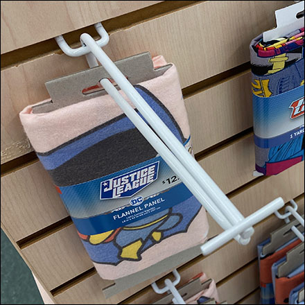 Half-Size Endcap Slatwall Flip-Front Scan-Hooks