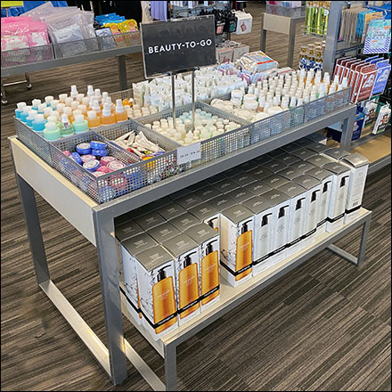 Nordstrom-Rack Beauty-To-Go Fenced Island Display