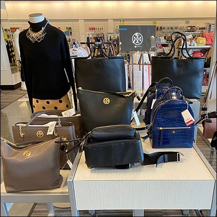Tory-Burch Fashion Purse Merchandising Display