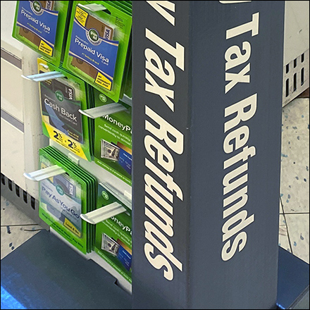 Fast-and-Easy Tax-Refunds Tower Display