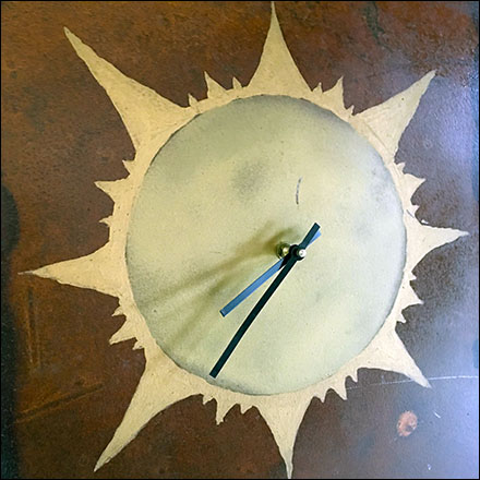 Rust-Finish Industrial Chic Lobby Clock