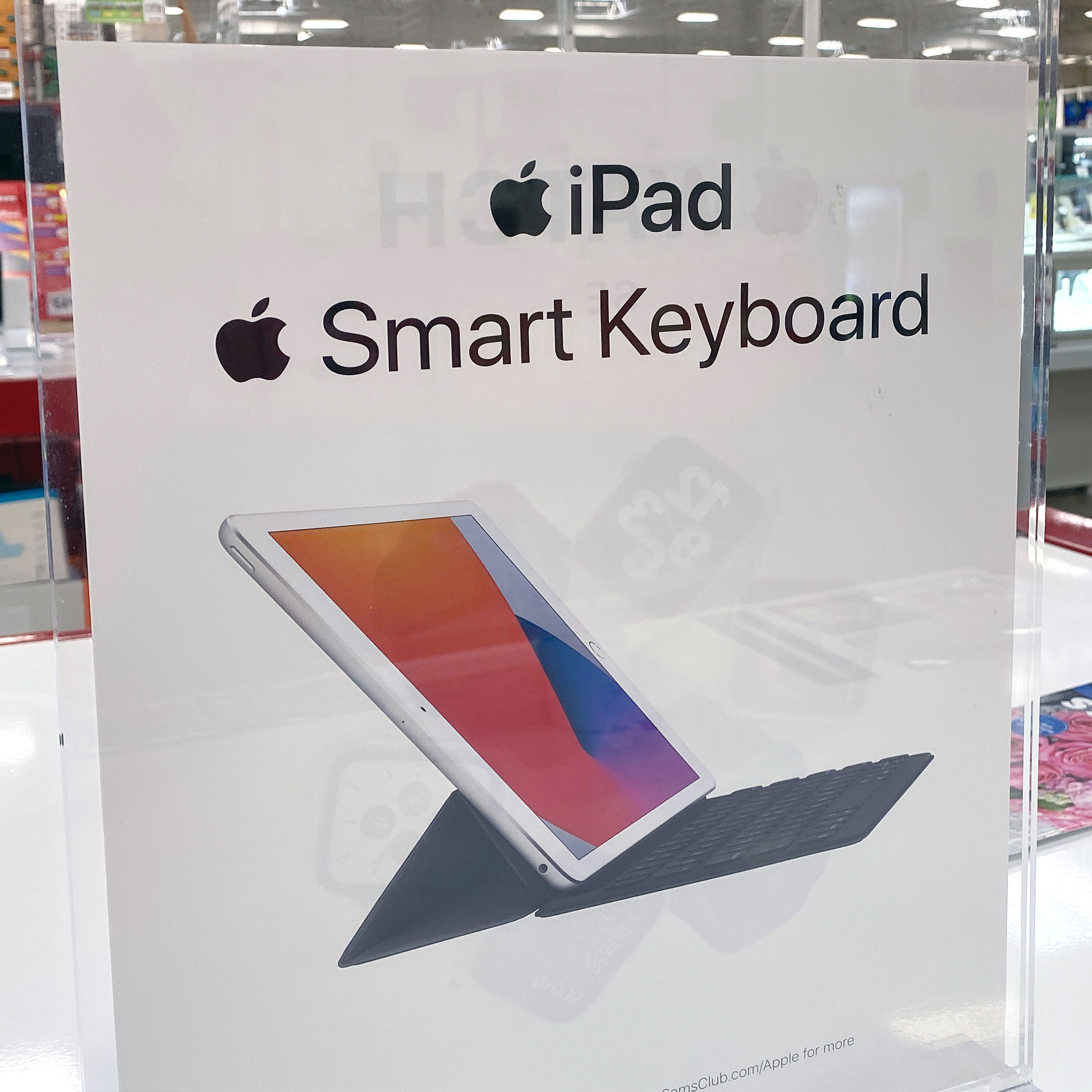 iPad Smart-Keyboard Acrylic Sign Holder