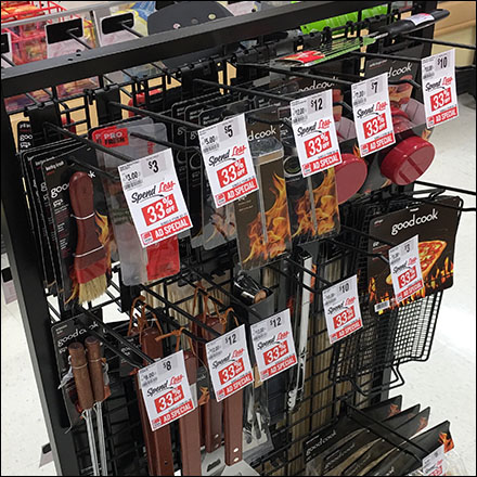 Cooking-Utensils Mobile Gridwall Display