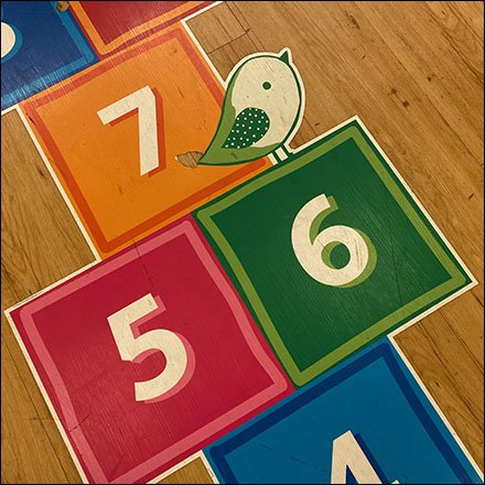 In-Store Hopscotch Floor Graphic Upgrade