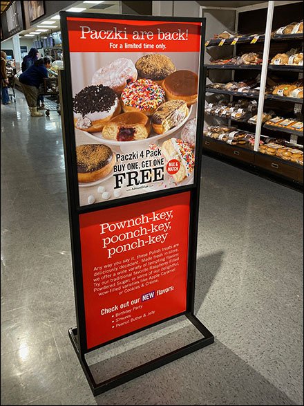 Ethnic Paczki 4-Pack Sign BOGO