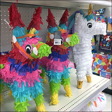Holiday Piñata Endcap Shelf Display