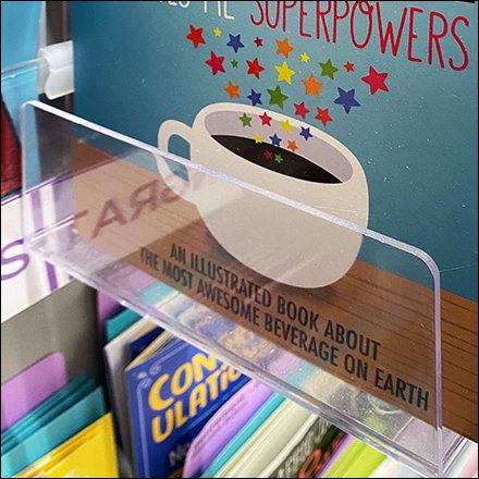 Greeting-Card Acrylic Cross-Sell Book Rack
