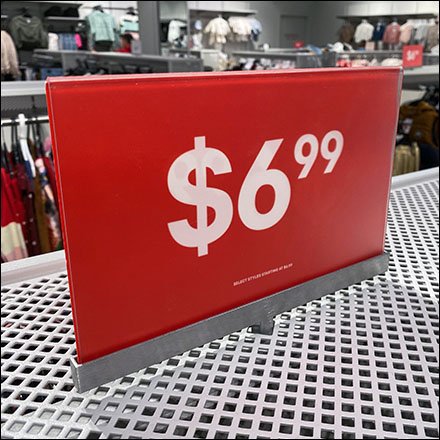 H&M $6.99 Select-Styles Median Sign