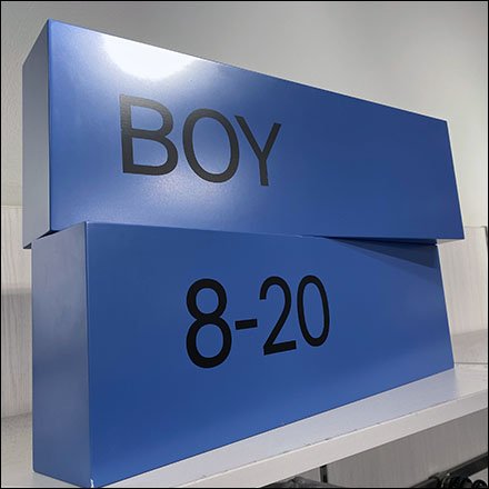 H+M Boy's Sizes Dimensional Sign