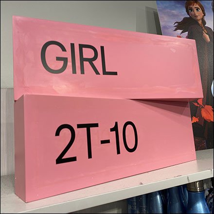 H+M Girl's Sizes Dimensional Sign