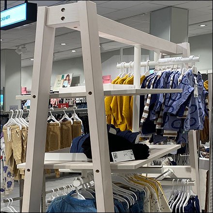 H&M Children’s Apparel Trapezoid Rack