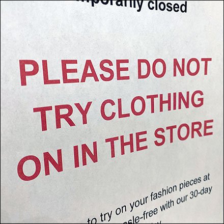 H&M Storewide No-Try-On Directive