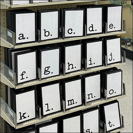 Block-Letter Alphabet Endcap Display