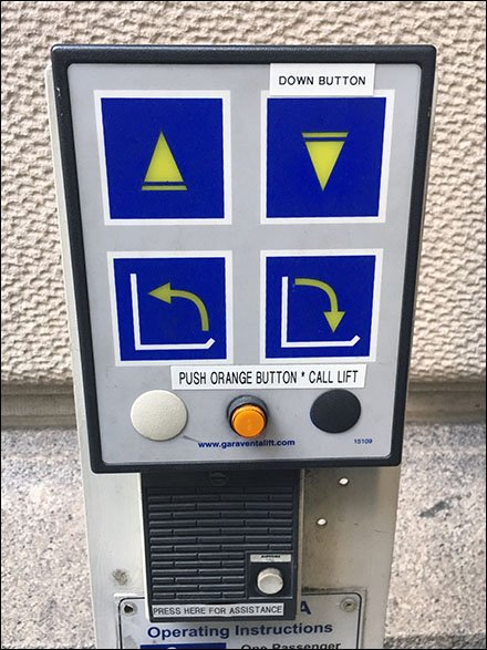 Sidewalk Handicapped Elevator Call Button