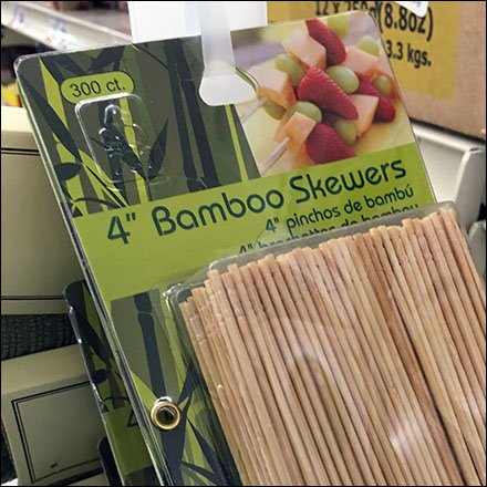 Bamboo Skewer Strip Merchandiser Display
