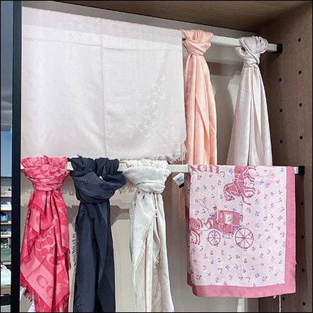Coach Scarf Bar Drape Display