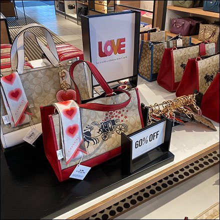 Coach Pedaling Love Merchandising Display