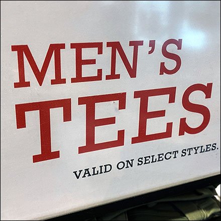 Converse Men's Tees Tiered Rack Display