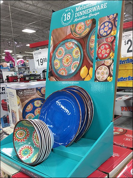 Melamine Tableware Countertop Display