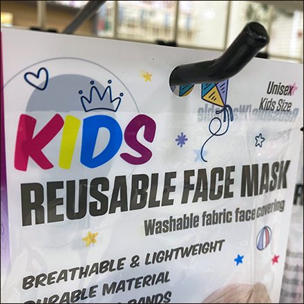 Kids Reusable Face-Mask Grid Hook