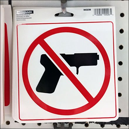 No Firearms Decal Scan-Hook Sell