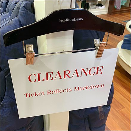 Polo-Ralph-Lauren Clothes-Hanger Clearance Sign