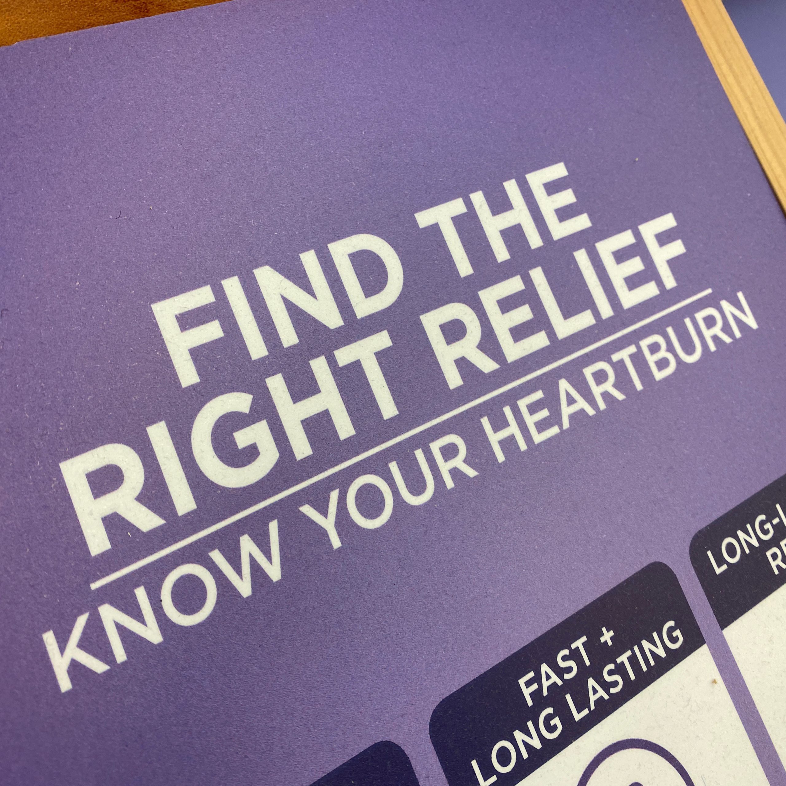 Inline Find-Relief Heartburn Display