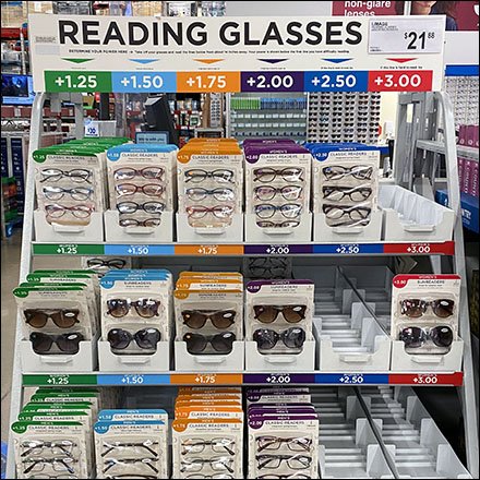 Reading Glasses Magnification Color-Code