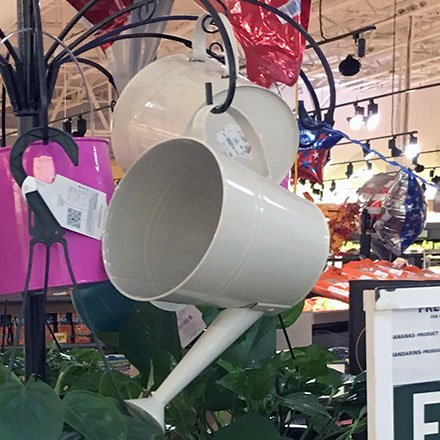 Open-Wire Sprinkling Can Tree Display