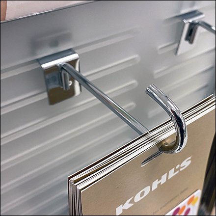 Kohl's Gift-Card Slotwall J-Hook Design