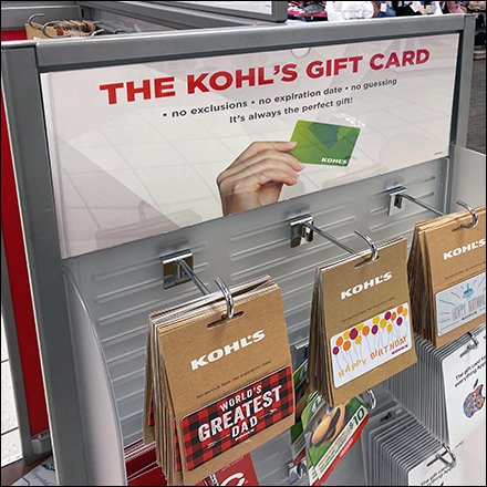 Kohl's Gift-Card Slotwall J-Hook Design