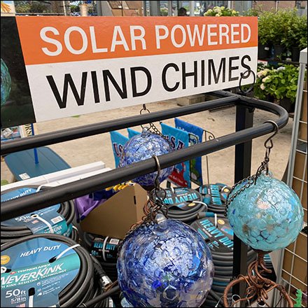 Solar-Powered Wind Chime Rack