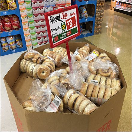Raised Octagon Bagels Bulk Bin