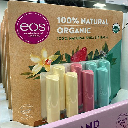 EOS Organic Lip Balm Pallet-Rack Merchandising