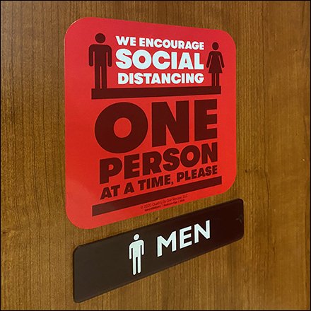 One-Person Restroom Social-Distancing Policy
