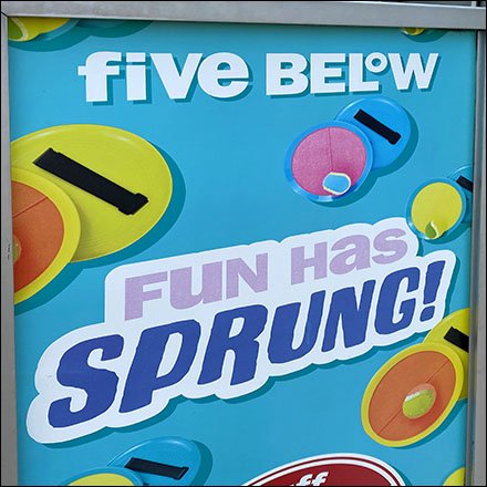 Fun-Has-Sprung Sidewalk Sign