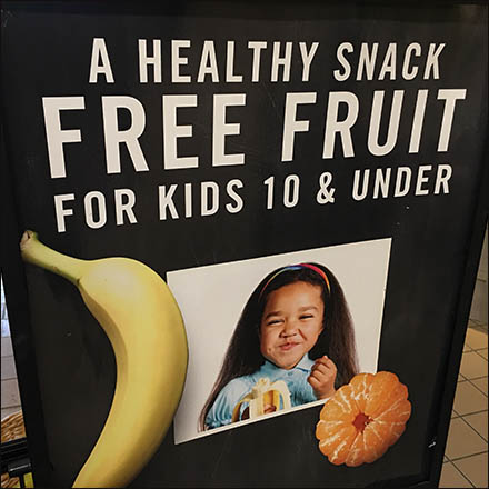 Free Fruit Freestanding Sign Offer