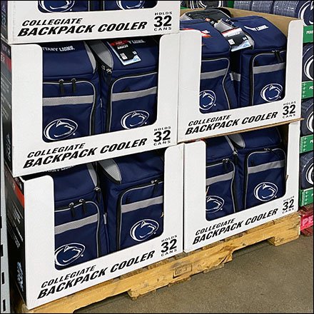 Penn State Backpack Cooler Pallet Display