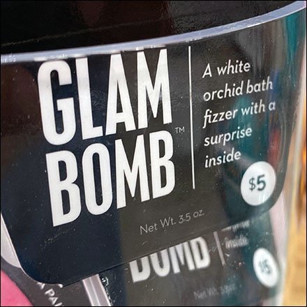 Glam-Bomb Bath-Bubbles Acrylic Merchandiser