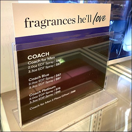 Coach Fragrances-He'll Love Itemized List