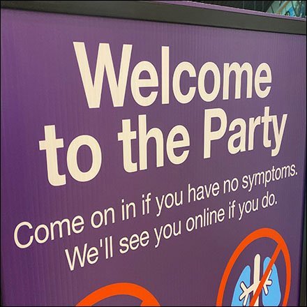 Welcome-To-The-Party Social Distancing Sign