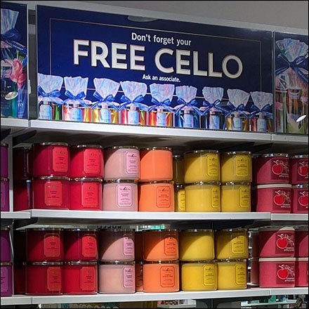 Free Cello Perimeter Candle Display