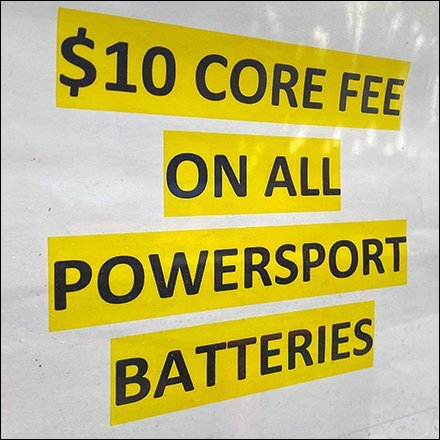 Interstate Batteries Recycling Charge Notice