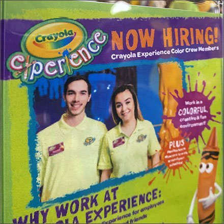 Crayola Hand-Done Hiring Sign